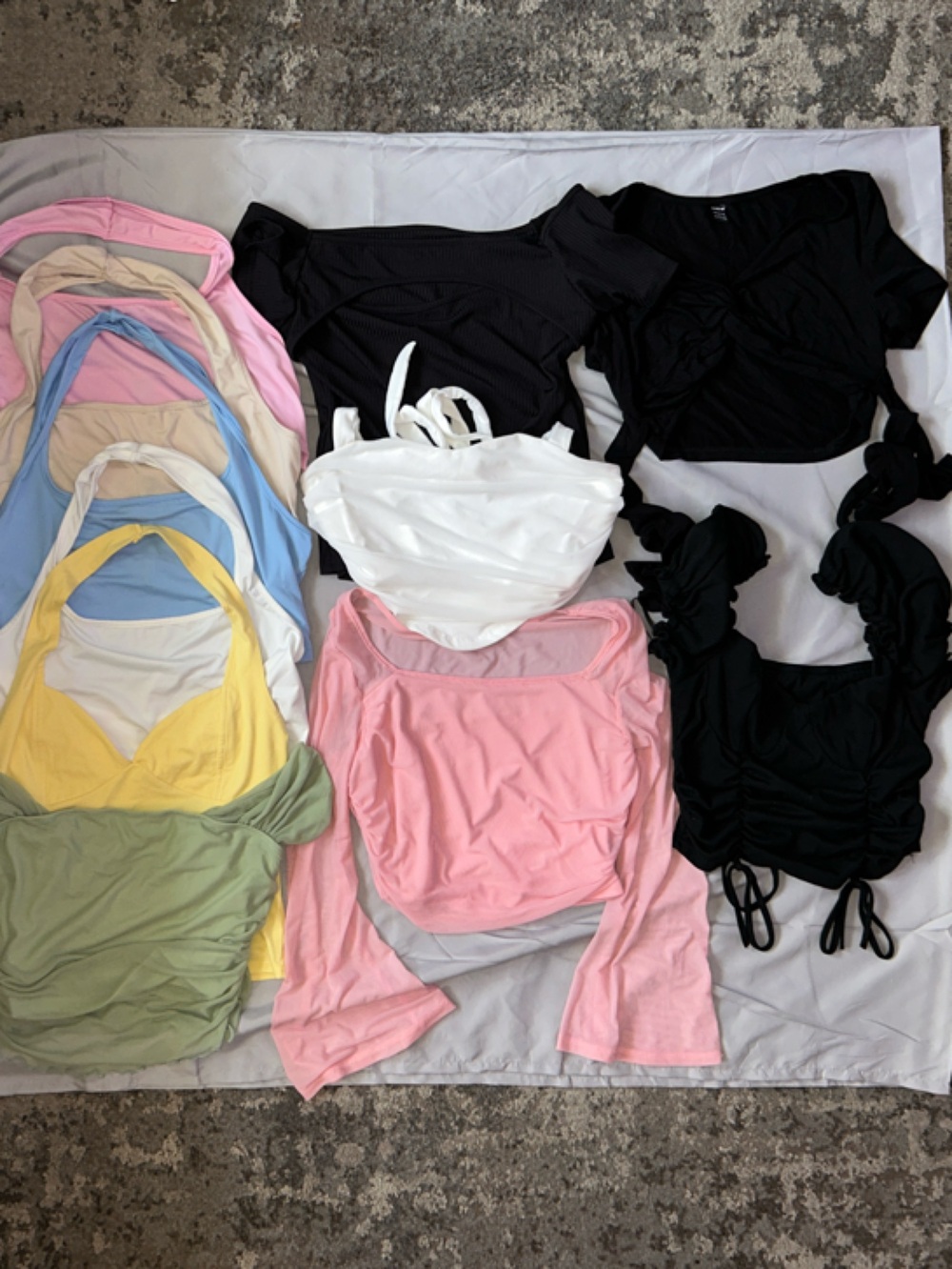 SHEIN Mixed Women's Tops Bundle - Pastel & Black